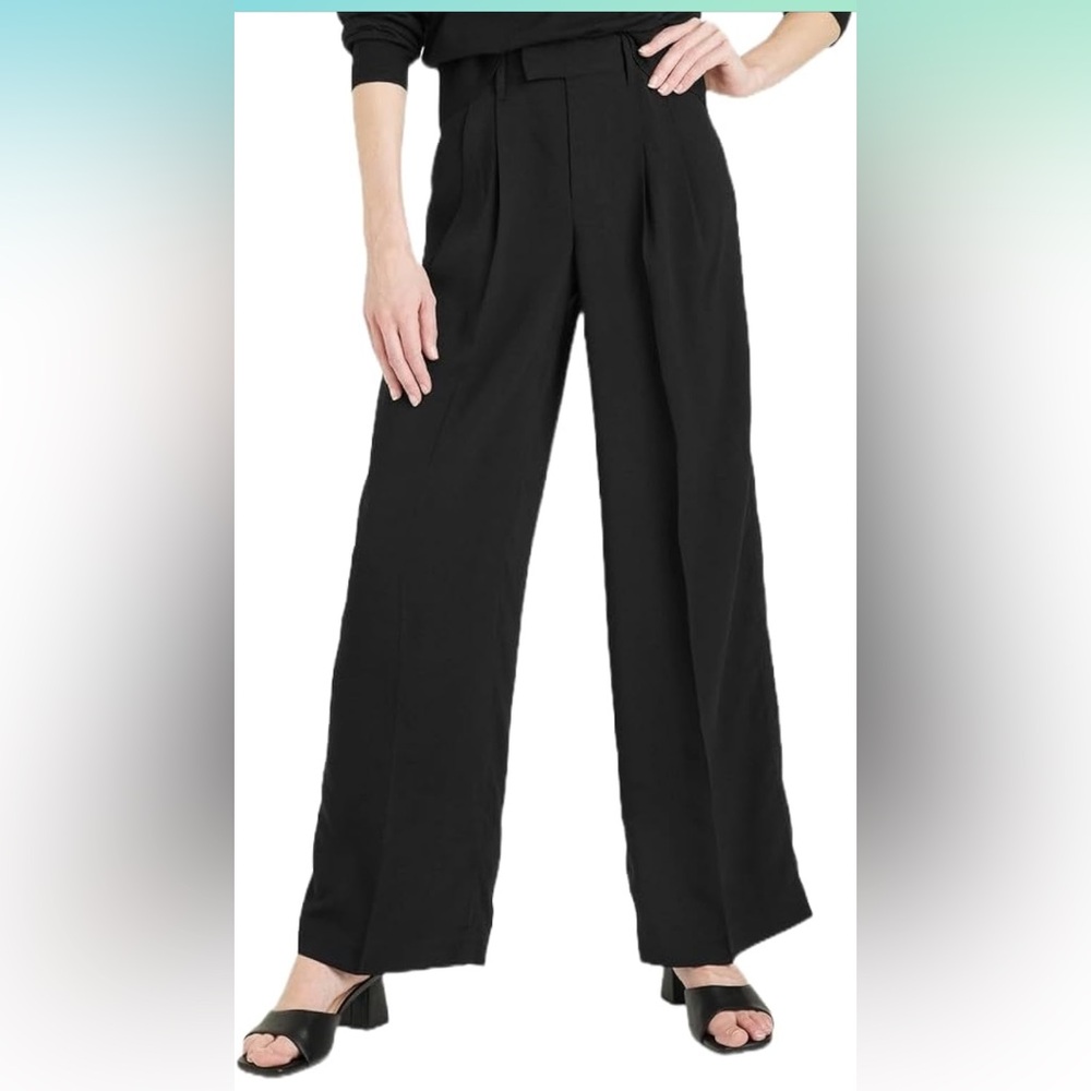 Women’s high-rise wide leg fluid pants - A new day